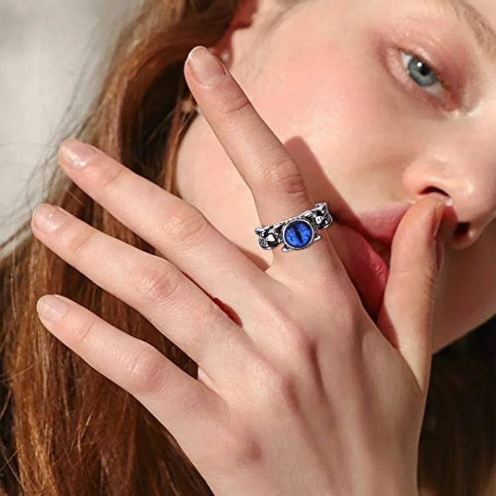 Punk Rings Set -Dragon Snake Vintage